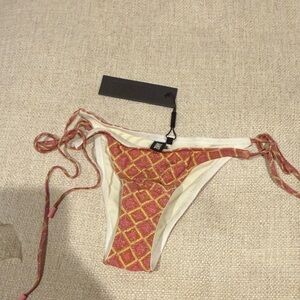 Triangl Swimwear VINCA - FENA Pink and Gold Bikini Bottom